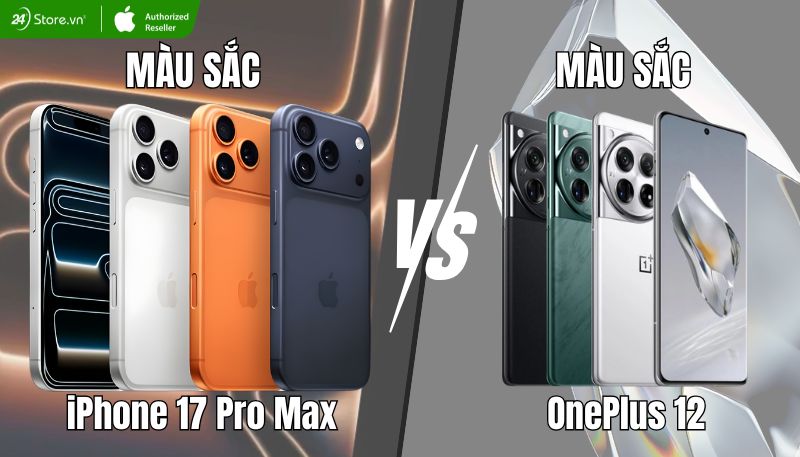 so sánh thiết kế iPhone 17 Pro Max và OnePlus 12