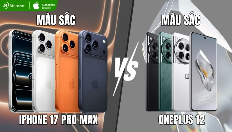 so sánh thiết kế iphone 17 pro max và oneplus 12