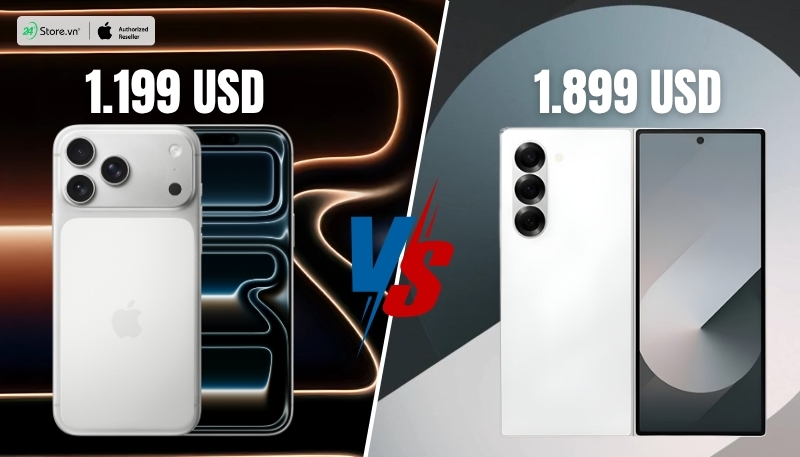 so sánh giá iphone 17 pro max và samsung galaxy z fold6