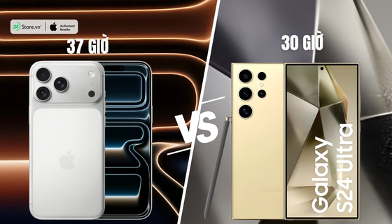 so sánh iphone 17 pro max và samsung s24 ultra về pin