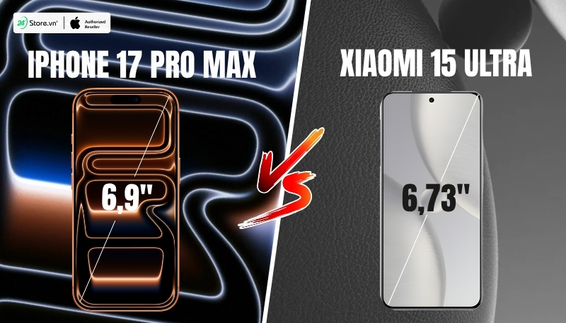 so sánh màn hình iphone 17 pro max và xiaomi 15 ultra