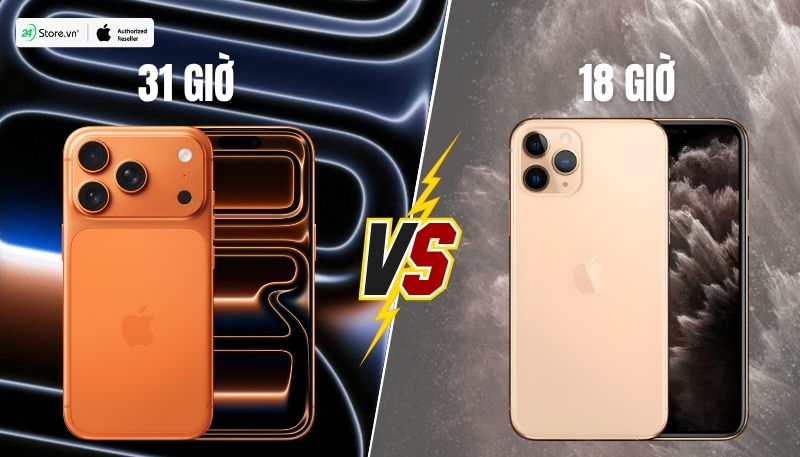 so sánh pin và sạc iphone 17 pro và iphone 11 pro