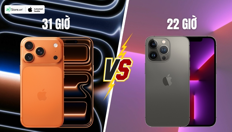 so sánh pin và sạc iphone 17 pro và iphone 13 pro