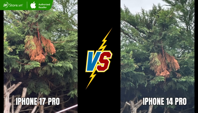 Test camera mức zoom 15x của iPhone 17 Pro và iPhone 14 Pro