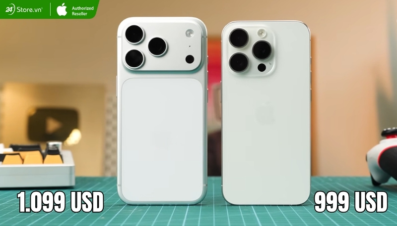 so sánh iphone 17 pro và iphone 15 pro về giá bán