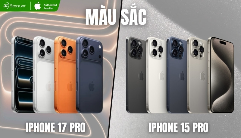 so sánh iphone 17 pro và iphone 15 pro về thiết kế