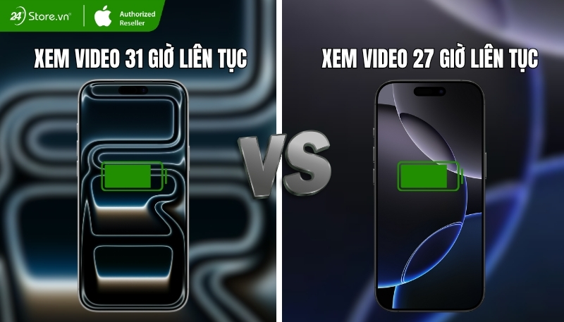 So sánh iPhone 17 Pro và iPhone 16 Pro pin