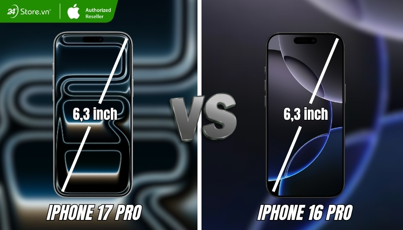 So sánh màn hình iPhone 17 Pro với iPhone 16 Pro