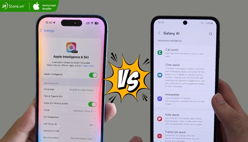 so sánh iphone 17 và galaxy z flip 6 về tính năng ai