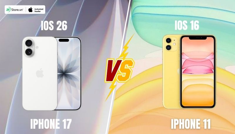 so sánh AI iphone 11 và iphone 17