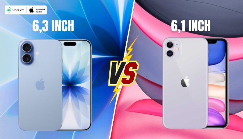 so sánh màn hình iphone 11 và iphone 17