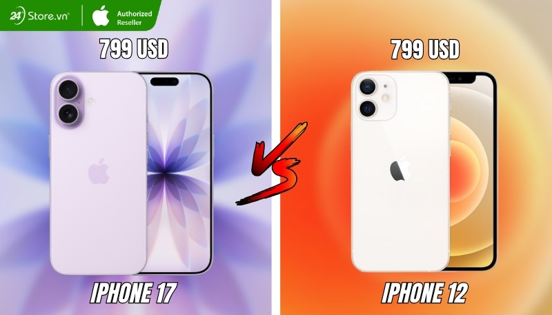 So sánh giá bán iPhone 17 và iPhone 12