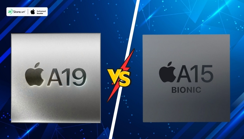 so sánh hiệu năng chip a19 và chip a15 bionic