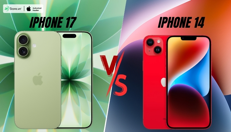 so sánh giá bán iphone 17 và iphone 14