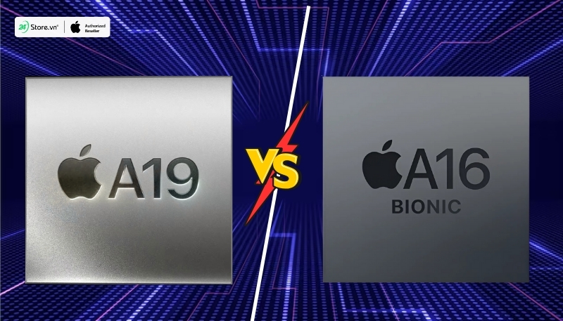 so sánh hiệu năng chip a19 và chip a16 bionic