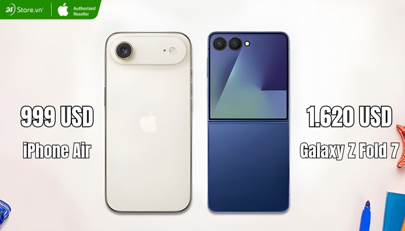 so sánh giá bán iPhone Air và Galaxy Z Flod7