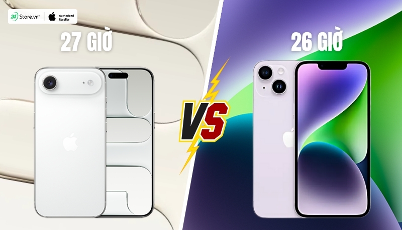 so sánh pin và sạc iphone air và iphone 14 plus