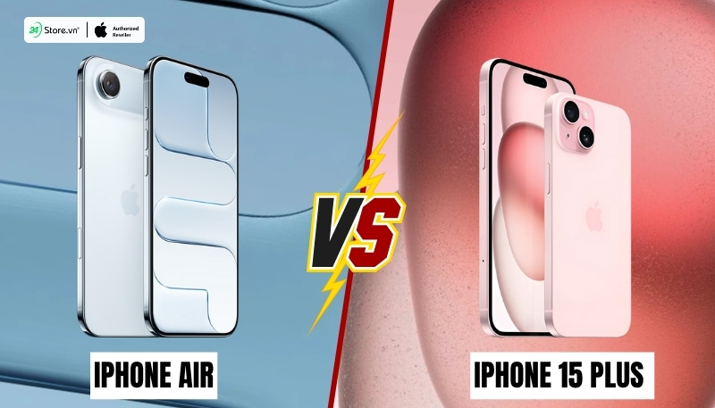 so sánh thiết kế iphone air và iphone 15 plus