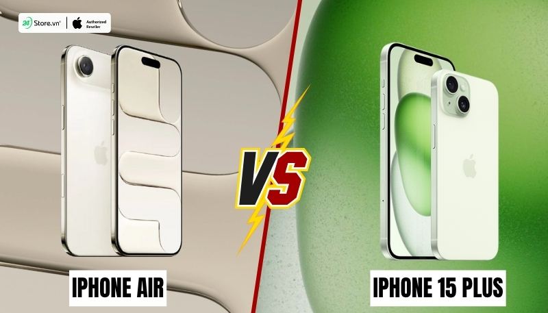 so sánh thiết kế iphone air và iphone 15 plus