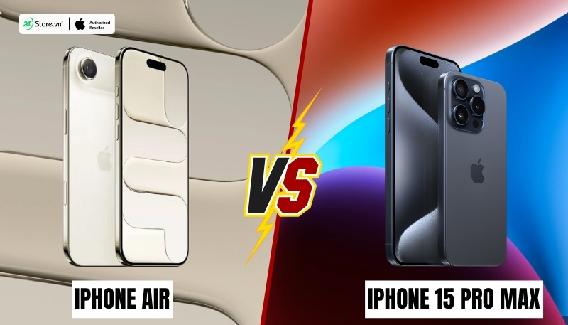 so sánh thiết kế iphone air và iphone 15 pro max chi tiết