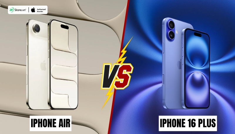 màn hình iphone air nhỏ hơn iphone 16 plus