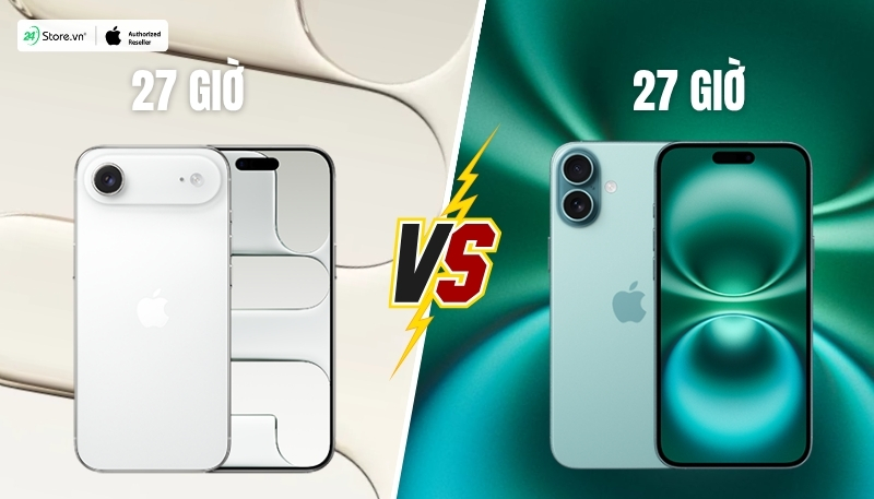 so sánh pin và sạc iphone air và iphone 16 plus