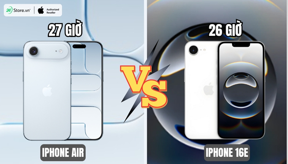 so sánh pin iPhone Air và iPhone 16e