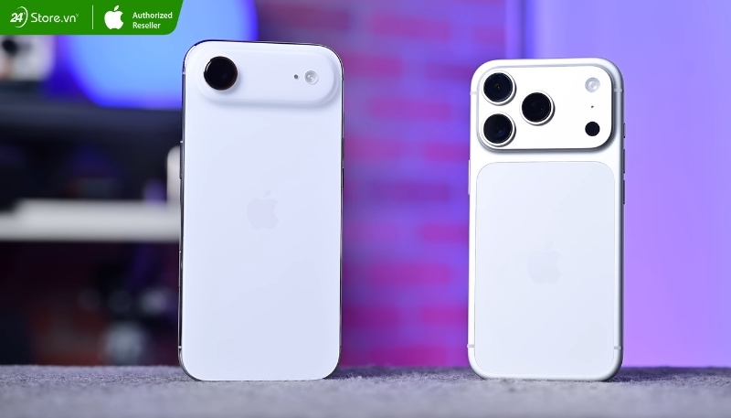 So sánh ngoại hình iPhone Air và iPhone 17 Pro