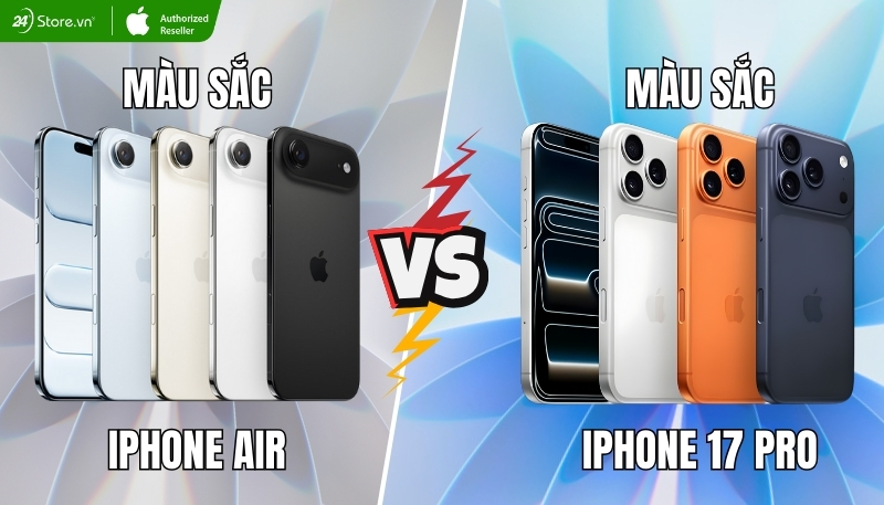 So sánh thiết kế iPhone Air và iPhone 17 Pro