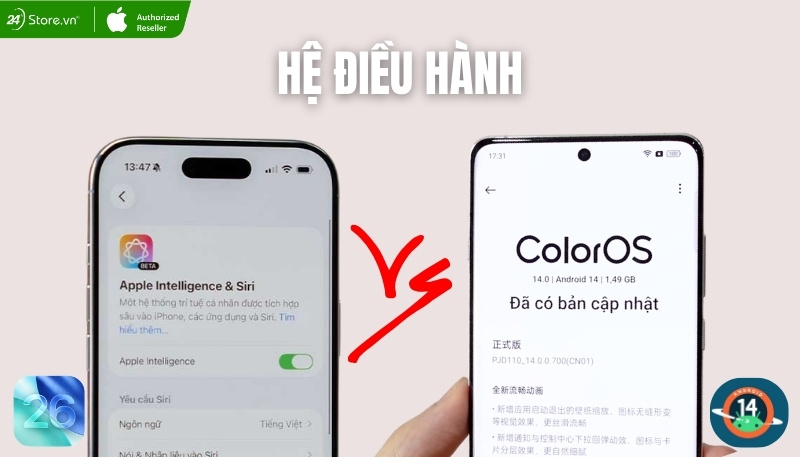 so sánh hệ điều hành oneplus12 và iphone air