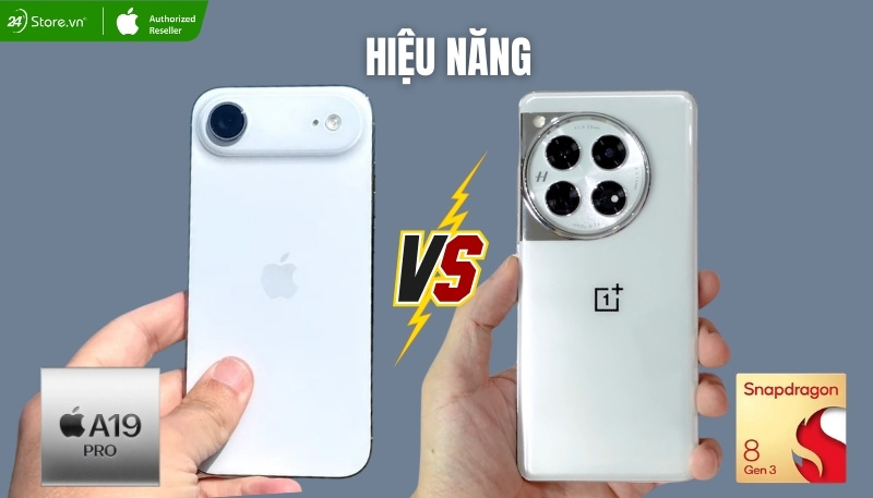 so sánh hiệu năng iphone air và oneplus 12