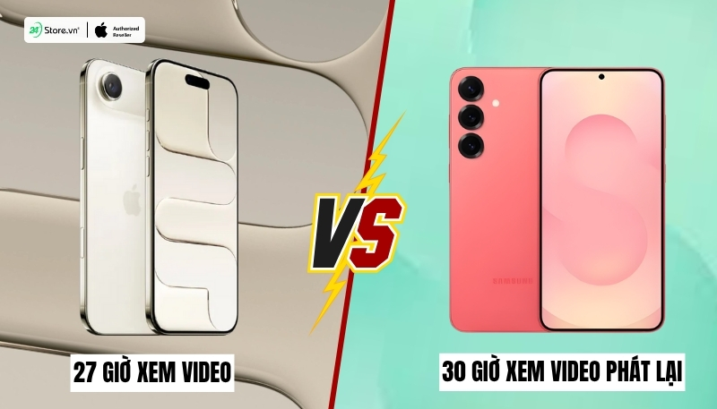 so sánh dung lượng pin iphone air và samsung galaxy s25 plus