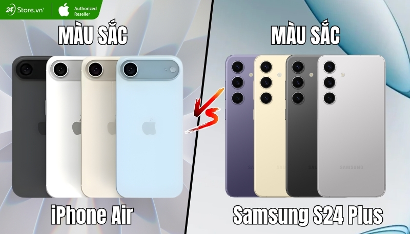 so sánh thiết kế iphone air và samsung s24 plus