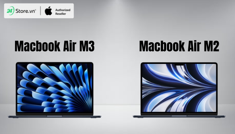 So sánh MacBook Air M3 và Air M2 về màn hình