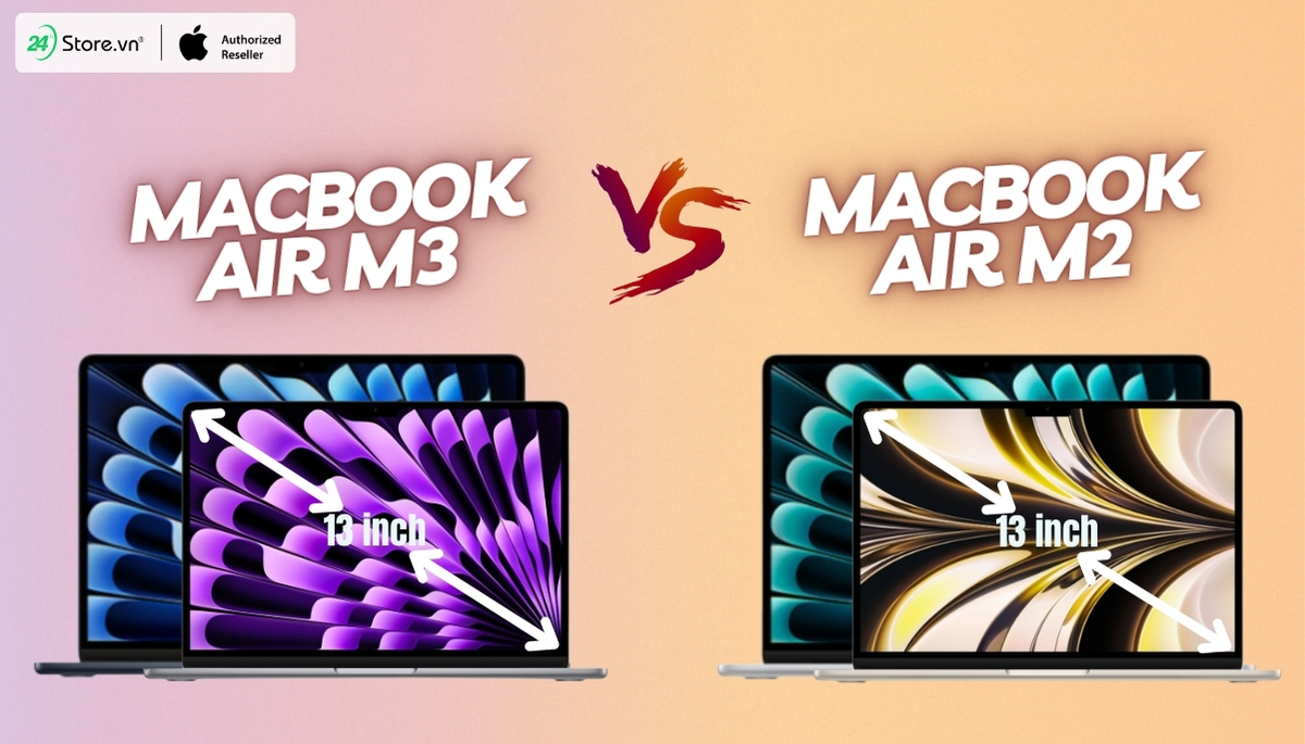 so sánh macbook air m3 và m2