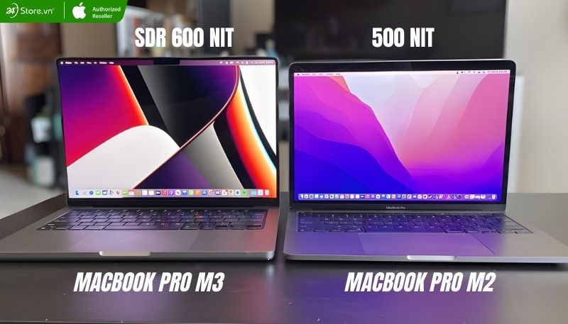 so sánh màn hình macbook pro m2 và m3