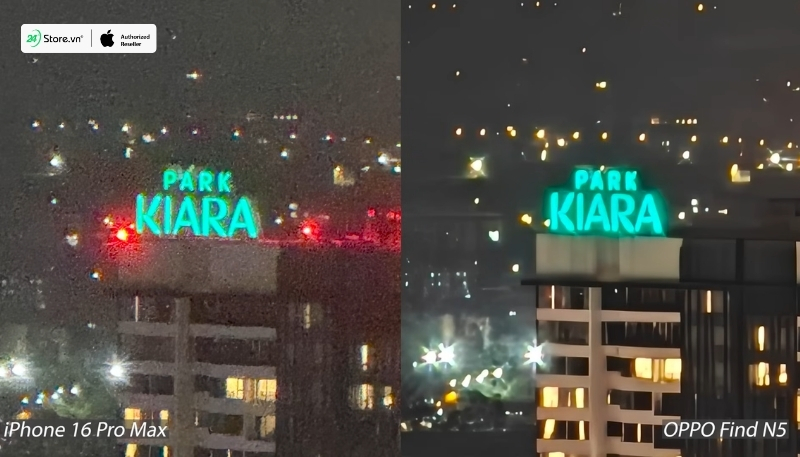 so sánh ảnh chụp camera oppo find n5 và iphone 16 pro max