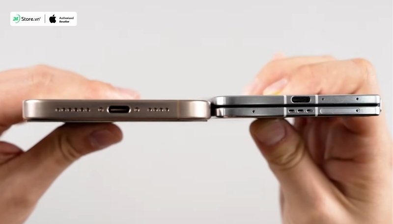 so sánh độ dày oppo find n5 và iphone 16 pro max