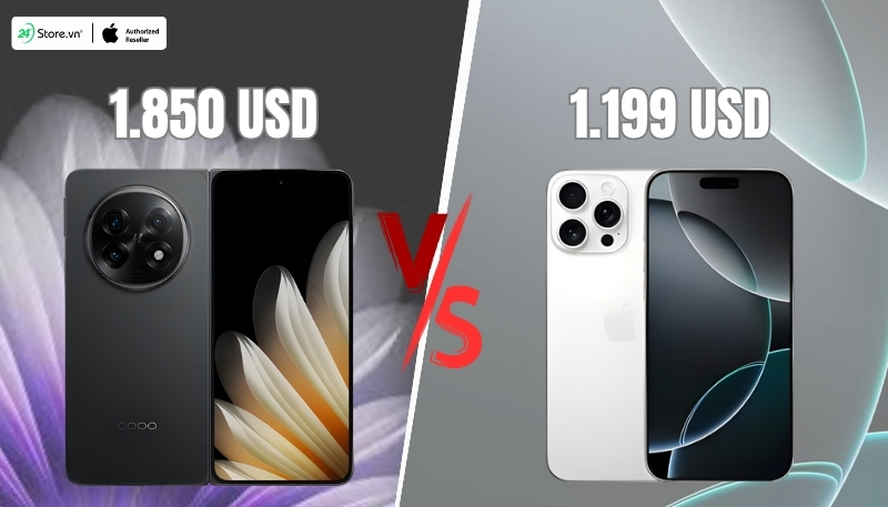 so sánh giá bán oppo find n5 và iphone 16 pro max