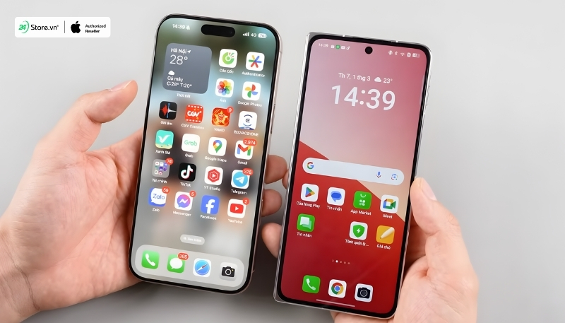 so sánh kích thước màn hình oppo find n5 và iphone 16 pro max