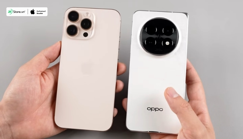 so sánh kích thước oppo find n5 và iphone 16 pro max