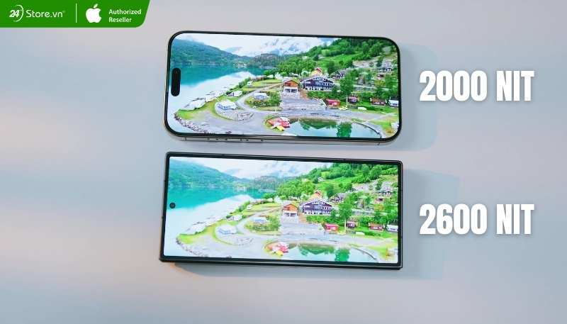 So sánh độ sáng màn hình Galaxy Z Fold7 và iPhone 16 Pro Max