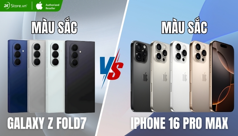 So sánh thiết kế Galaxy Z Fold7 và iPhone 16 Pro Max