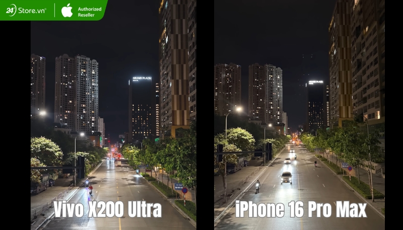 So sánh ảnh chụp ban đêm Vivo X200 Ultra và iPhone 16 Pro Max