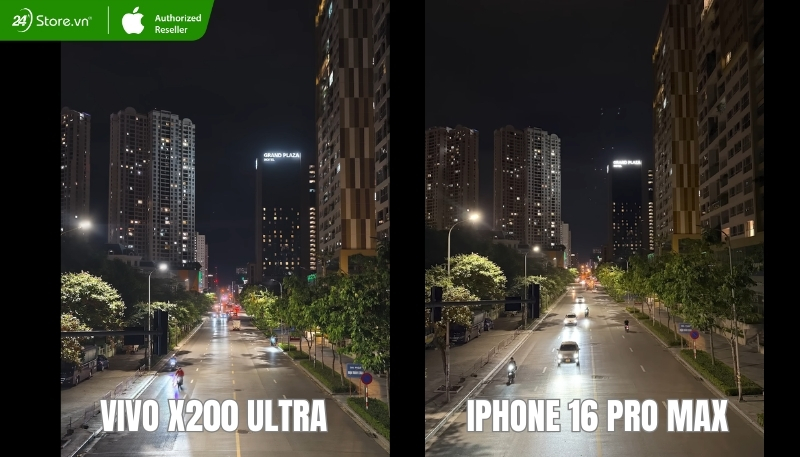 So sánh ảnh chụp ban đêm Vivo X200 Ultra và iPhone 16 Pro Max