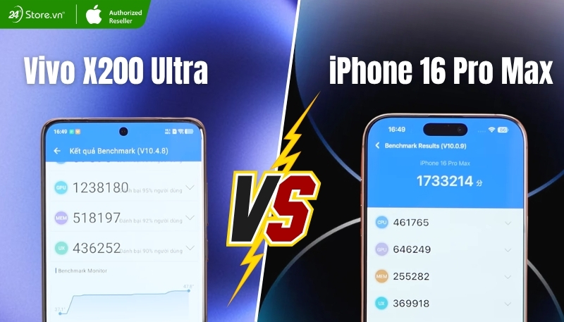 So sánh hiệu năng Vivo X200 Ultra và iPhone 16 Pro Max