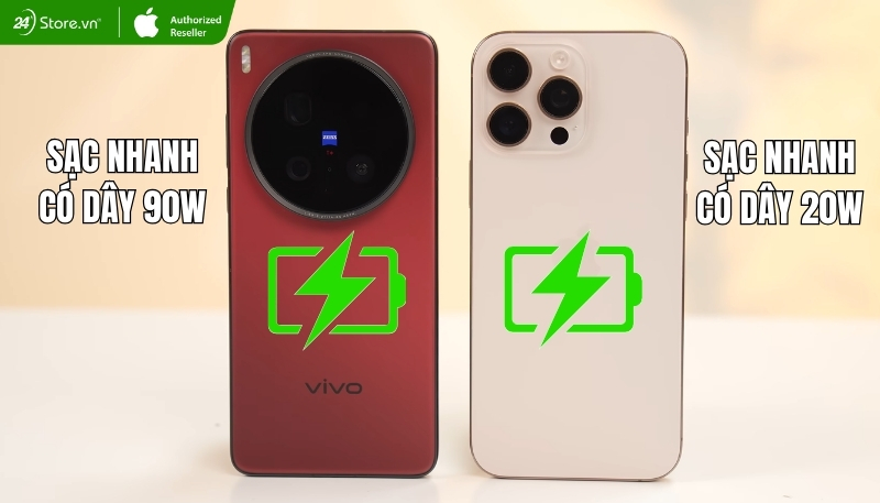 So sánh pin và sạc Vivo X200 Ultra và iPhone 16 Pro Max