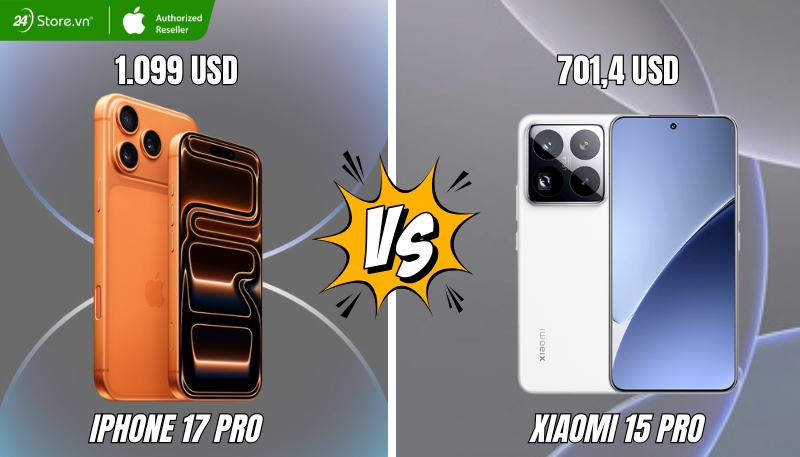 So sánh giá bán Xiaomi 15 Pro và iPhone 17 Pro