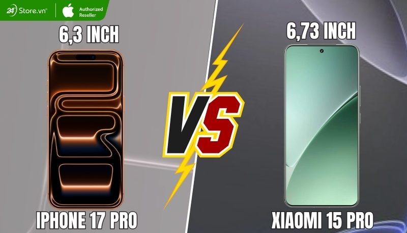 So sánh màn hình Xiaomi 15 Pro và iPhone 17 Pro