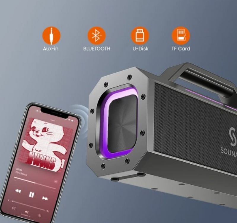 Loa SOUNARC K1 Karaoke Party Speaker kháng nước IPX6 Kết nối đa dạng với mọi thiết bị công nghệ